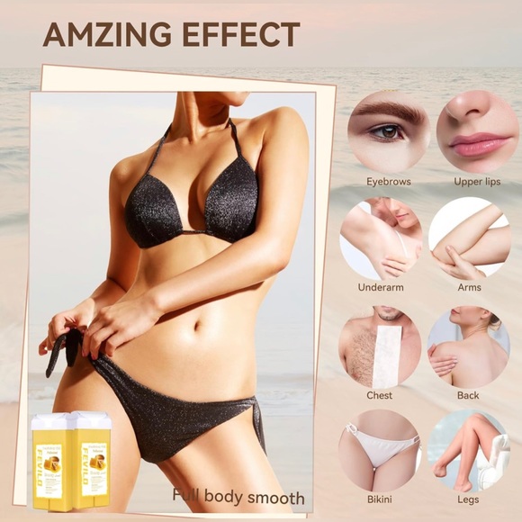 New Wax Roll On Wax kit Hair Removal with 2 Honey Soft Wax Cartridge SET - Picture 10 of 10